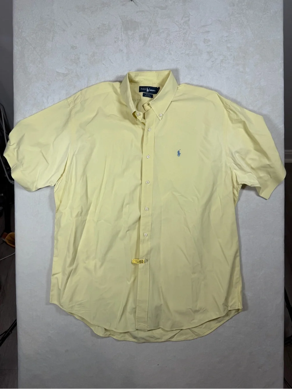 Polo Ralph Lauren Blake XL Light Yellow Short-Sleeve Button-Down Shirt